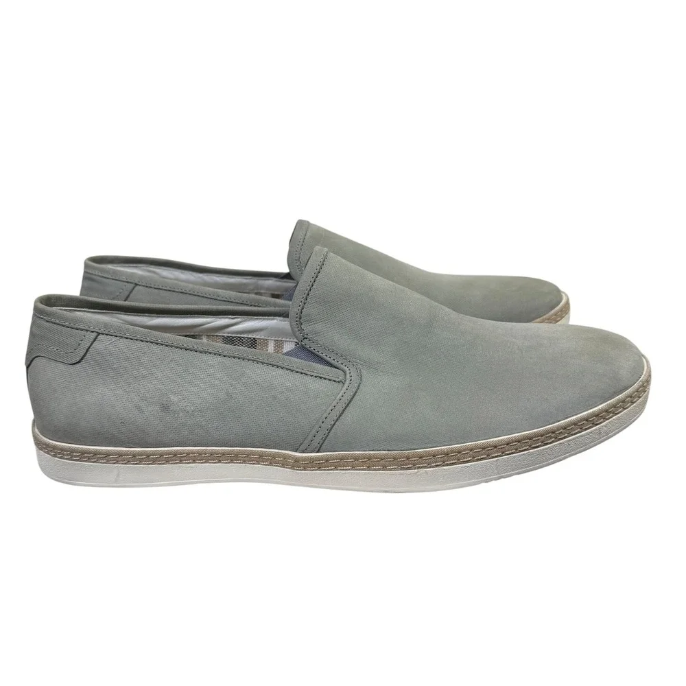 Donald Pliner Men's Cashton Gray Suede Slip On Sneaker Size 11